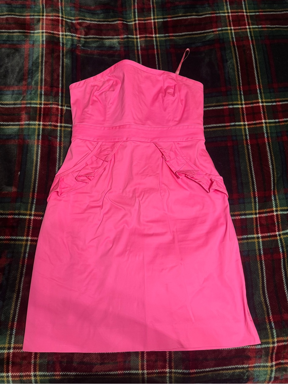 J. Crew One-Shoulder Hot Pink Cocktail Dress